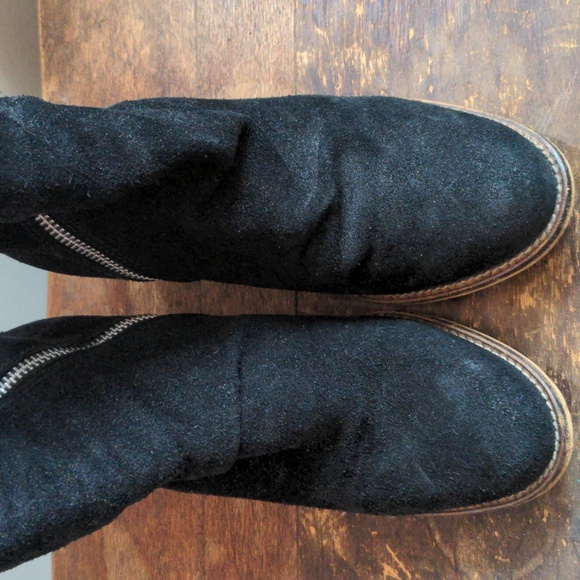 Jeffrey Campbell Suede Ruched Bi-Zip Booties - Picture 4 of 14